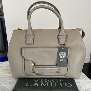 VINCE CAMUTO Jess Satchel in Grey Leather
